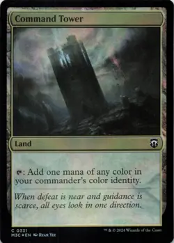 MTG Command Tower (Ripple Foil) Foil NM MH3 Commander - Image 1