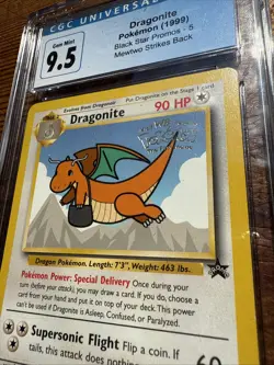 Pokemon TCG Dragonite Mewtwo Strikes Back Black Star Promo CGC 10 PSA (Old 9.5) - Image 4