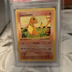 1999 Pokemon TCG Charmander Base Set 46/102 1st Edition PSA 8 Shadowless - Image 2