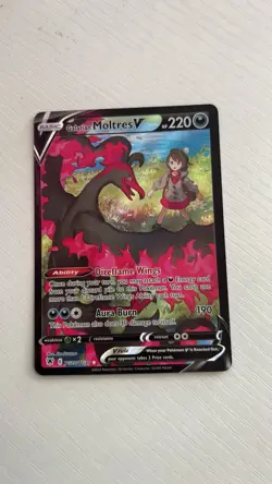 Pokemon TCG Galarian Moltres V Astral Radiance Holo Ultra Rare NM - Image 1