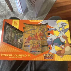 Pokemon TCG Reshiram & Charizard GX Premium Collection Box Small Tear SEALED - Image 1