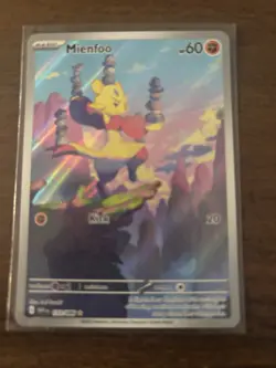 2025 Pokemon Mienfoo Scarlet & Violet White Flare Illustration Rare #133/086 NM - Image 1
