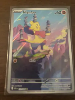 2025 Pokemon Mienfoo Scarlet & Violet White Flare Illustration Rare #133/086 NM - Image 2