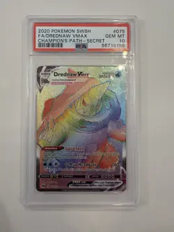 Pokemon TCG Drednaw VMAX 075/073 Champion's Path PSA 10 - Image 1