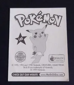 Series 1 Topps Merlin Pokemon Sticker 1999 Venonat #160 Pack Fresh - Image 2