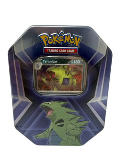 🔥 Tyranitar Triple Whammy Collectors Tin - Pokemon TCG - Factory Sealed - Image 1