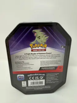 🔥 Tyranitar Triple Whammy Collectors Tin - Pokemon TCG - Factory Sealed - Image 2