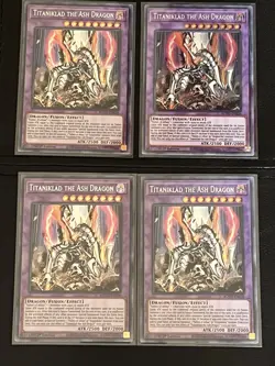Titaniklad the Ash Dragon ROTD-EN038 Rise of the Duelist 1st Edition 4x Playset - Image 1