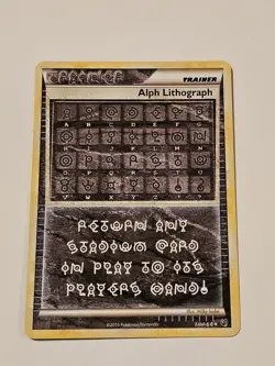 Alph Lithograph HGSS Undaunted Ultra Rare Pokemon Card - Image 1