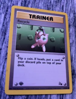 Recycle 61/62 Fossil Regular 1st Edition Pokemon TCG Trainer Card - Image 2