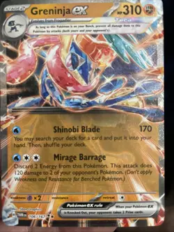 Greninja EX Double Rare Holo Pokemon Card TCG Twilight Masquerade 106/167 - Image 1