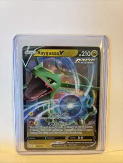 Rayquaza V Crown Zenith Ultra Rare Holo Pokemon TCG Card NM/MINT 100/159 - Image 1