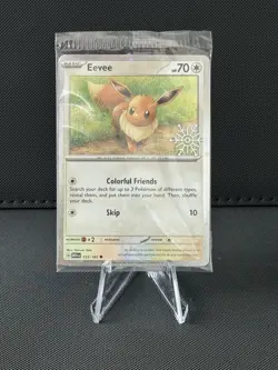 EEVEE 133/165 Pokemon TCG Holiday Calendar 2025 Holo Festive Stamp Promo Card - Image 1