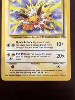 Pokemon Jolteon 20/64 Jungle Set Non-Holo Card WOTC NM-MT - Image 4