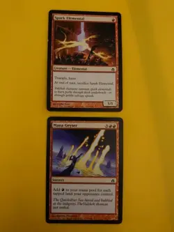 Mana Geyser & Spark Elemental Fifth Dawn. MTG 2 Card. sorcery & elemental - Image 1