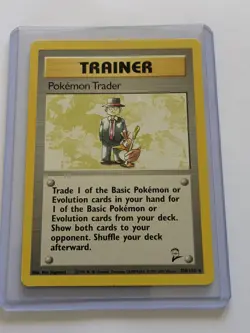 Trainer RARE Pokemon Trader 106/130 Base Set 2 Pokemon Card Wotc Fast Shipping - Image 3