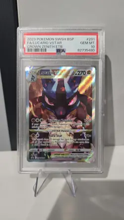 PSA 10 Lucario VSTAR SWSH291 Crown Zenith Black Star Promo Pokemon Card GEM MINT - Image 1
