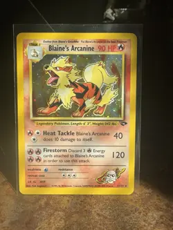 Pokemon TCG Blaine's Arcanine Gym Challenge Holo Card 1/132 Unlimited Rare - Image 1