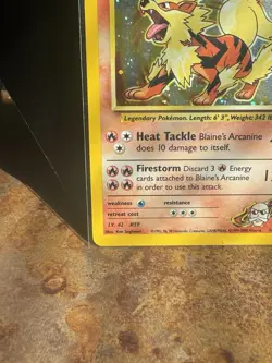 Pokemon TCG Blaine's Arcanine Gym Challenge Holo Card 1/132 Unlimited Rare - Image 5