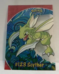 #123 Scyther Pokemon Topps PC9 Clear Card - Image 1