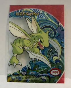 #123 Scyther Pokemon Topps PC9 Clear Card - Image 2