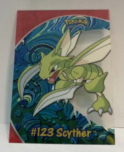 #123 Scyther Pokemon Topps PC9 Clear Card - Image 3