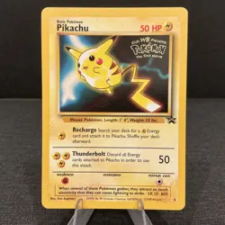 Pikachu Movie Promo 4 Stamped WOTC Black Star Promo Vintage Pokemon TCG Card - Image 1