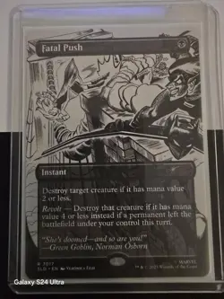MTG Spider-man Fatal Push (7017) Non-Foil Inked Secret Lair Chase Rare NM/MT - Image 2