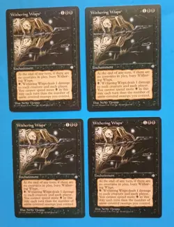 Magic the Gathering MTG Ice Age WITHERING WISPS X 4 LP/EX U 1995! - Image 1