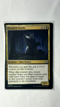 Playset (4x) Fiendish Panda -MTG- Foundations - Image 1