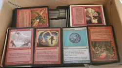 2300+ Magic the Gathering MTG Bulk Lot Vintage Cards mostly Red MP No Rares - Image 1