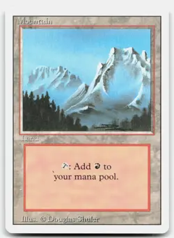 MTG Mountain (B) L Revised Edition 291 MP - Image 1