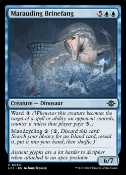 Marauding Brinefang 64 LCI MTG Foil Ward Islandcycling Blue Common Tedrick 2023 - Image 1