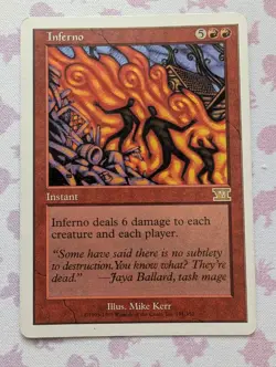 Inferno 191 6th Edition Red Rare MAGIC THE GATHERING MTG - Image 1