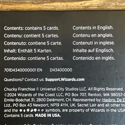 NEW & SEALED MtG Magic The Gathering Secret Lair x Chucky RARE Horror Non-Foil - Image 5