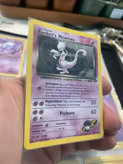 Pokemon TCG Gym Challenge Rocket's Mewtwo 14/132 Holo LP - Image 2