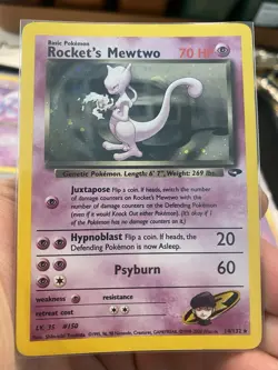 Pokemon TCG Gym Challenge Rocket's Mewtwo 14/132 Holo LP - Image 4