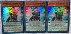 Yugioh 3x Servant of Endymion OP12-EN008 Super Rare Near Mint Playset - Image 4
