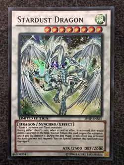 Yugioh Stardust Dragon SHSP-ENSE1 Super Rare Limited Edition NM - Image 1