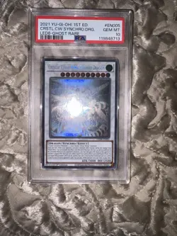 Yugioh PSA 10 Crystal Clear Wing Synchro Dragon Ghost Rare LED8-EN005 BGS CGC - Image 3