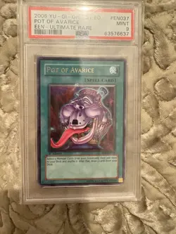 POT OF AVARICE 2005 YUGIOH ELEMENTAL ENERGY EEN-EN037 1st Edition ULTIMATE PSA 9 - Image 1