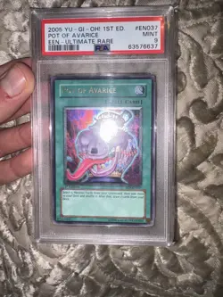 POT OF AVARICE 2005 YUGIOH ELEMENTAL ENERGY EEN-EN037 1st Edition ULTIMATE PSA 9 - Image 3
