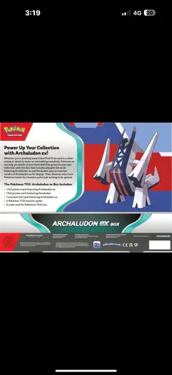 Pokemon TCG Archaludon ex box 2x Destined Rivals & Journey Together Stamped Card - Image 2