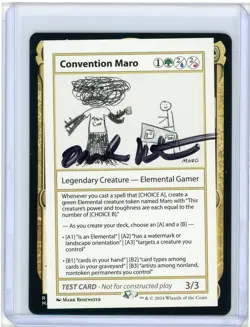Convention Maro Mystery Booster Test Card Signed By Mark Rosewater MTG - Image 1