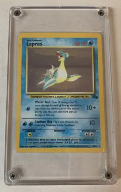 Lapras 10/62 Holo Pokemon Card (Inside Screw Case) 1999 Fossil Rare - Ungraded - Image 1