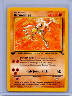 First Edition Hitmonlee Fossil Set Non-Holo - Awesome Card!!! - Image 1