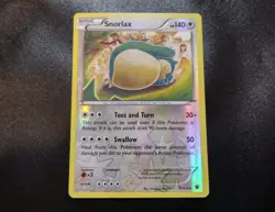 Snorlax 77/124 Reverse Holo Rare XY Fates Collide Pokemon Card MP - Image 1