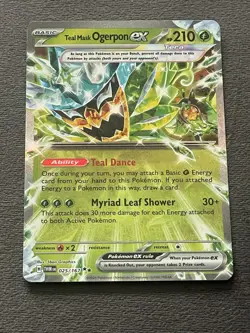 Pokemon TCG Teal Mask Ogerpon EX 025/167 Twilight Masquerade Double Rare Card NM - Image 1