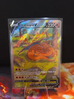 Charizard v SWSH260 Black Star Promo Sword & Shield Card Near Mint Condition - Image 1