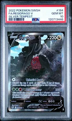 Regidrago V 184/195 PSA 10 Pokemon TCG Silver Tempest Alternative Art Card 2022 - Image 1